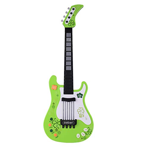 HEALLILY Kid Guitar Toy Electric Musical Guitar Play Guitar Ukulele Musical Instruments Educational Learning Toy Gift Green