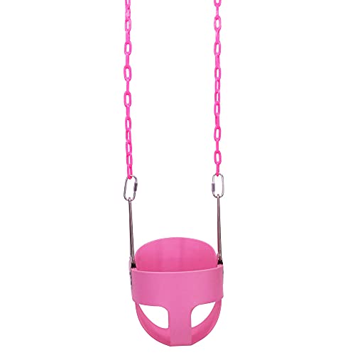 Chunhelife Heavy Duty High Back Toddler Bucket Swing for Kids Baby Swing Seat - 400 lb Weight Capacity, Fully Assembled, Safety Coated Swing Chain Easy Setup