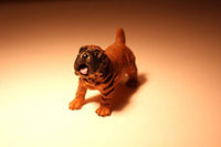 Miniature Dog Figurine Mini Figure Shar Pei Toy Animal Decoration Cake Topper