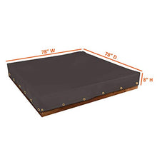 Load image into Gallery viewer, Sandbox Cover 12 Oz Waterproof - Sandpit Cover 100% Weather Resistant with Air Pocket &amp; Elastic for Snug Fit (Coffee, 78&quot; W x 78&quot; D x 8&quot; H)
