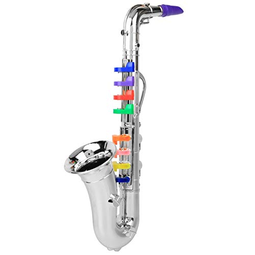 Okuyonic Children Musical Instrument Exquisite for Children for Saxophone Beginners(Silver)