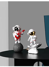Load image into Gallery viewer, Ceramic Joe Astronaut Band Desktop Toys Home Office Car Decoration Creative Astronaut Dolls (Guitar Player B - Silver)
