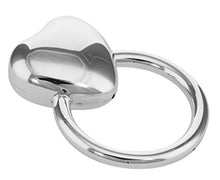 Load image into Gallery viewer, Silver Ring Baby Rattle with Large Heart Made in Italy
