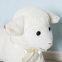 Load image into Gallery viewer, Qaba Lamb Rocking Horse Sheep, Nursery Stuffed Animal Ride On Rocker for Kids, Wooden Plush, White
