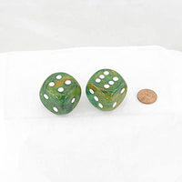 Spring Nebula Luminary Dice with White Pips D6 30mm (1.18in) Pack of 2 Wondertrail