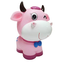 SOIMISS Chinese Zodiac Cow Coin Bank Coin Container Piggy Bank Spare Money Box Toy Decorative Desktop Ornament Chinese New Year Gift for Kid ( Pink )