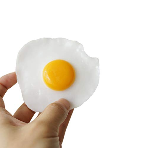 XINFU Restaurant Simulated Food Poached Egg Decoration Model Prop Fake Round-Shaped Poached Egg Home Decor