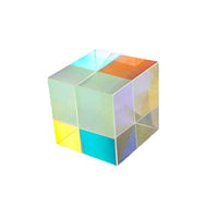 TEHAUX Optical Glass Cube Prism RGB Dispersion Prism Light Spectrum Educational Model for Physics and Desktop Decoration 2. 3x2. 3x2. 3cm