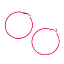 Load image into Gallery viewer, NUOBESTY Hoop Earrings Rosy Big Circle Hoop Earrings Round Earbobs Ear Jewelry for Women Lady Girl
