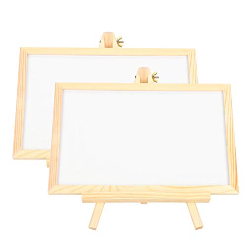 xianshi Kid Drawing Board, 2Pcs Home Movable Decoration Drawing Shop Writing Board Wooden Easel, for Children Wooden Ornaments Writing Board Calligraphy Board