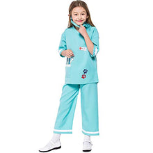 Load image into Gallery viewer, lontakids Kids Animal Doctor Role Play Costume Veterinarian Pretend Play Dress Up Set with Medical Kit (6-8 Years, Light green)
