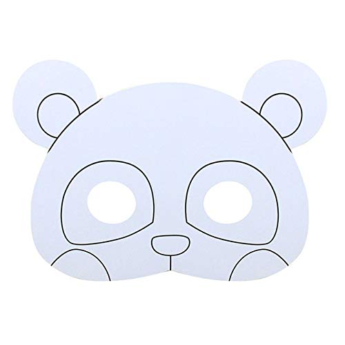 JQWGYGEFQD Graffiti Blank mask Animal Cartoon Children Coloring Painting mask??Style 10 Halloween Party Rubber Latex Animal mask, Novel Ha ( Color : P-1 )