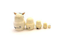 Load image into Gallery viewer, Bull Mini Nesting Dolls Russian Hand Carved Hand Painted 5 Piece Set
