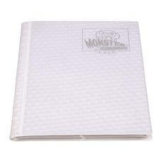 Load image into Gallery viewer, Monster Binder - 4 Pocket Holofoil White Album with White Pages (Limited Edition) - Holds 160 cards and compatible with Yugioh, Magic, and Pokemon Cards

