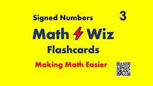 Load image into Gallery viewer, Math Wiz Flashcards Deck 3 Signed Numbers
