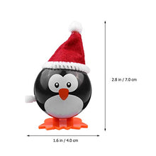 Load image into Gallery viewer, PRETYZOOM 4pcs Wind Up Toy Christmas Clockwork Toys Mini Santa Hat Penguin Figure Ornaments Novelty Jumping Walking Kid Toys Figurine for Goody Bag Filler Party Favor
