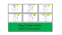 Load image into Gallery viewer, Math Wiz Flashcards Deck 37 Trig of Unit Circle
