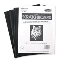 Scratch-Art Black & White Board, 8-1/2 x 11 Inches, 10 Boards