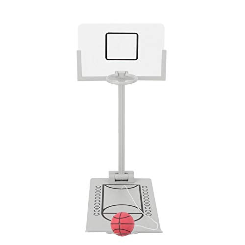 Agatige Mini Basketball Hoop Desk Toy, Basketball Board Game Office Desktop Decoration Ornament for Basketball Lovers
