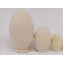 Load image into Gallery viewer, HEALLILY 5Pcs Unpainted Russian Nesting Dolls Matryoshka Doll Blank Wooden Gift Toys
