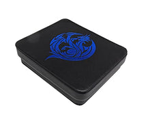 Load image into Gallery viewer, Leather Lite Dice Display and Storage Case - Perfect for Plastic, Metal, Stone, or Wood Dice (Blue Dragon)
