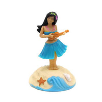 Wustrious Solar Powered Dancing Hula Girl, Hawaiian Doll Bikini Beach Girl Car Dashboard Bobblehead Decor, Office Collection Figurines Gift