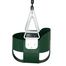Load image into Gallery viewer, Gorilla Playsets 04-0008-G/G Full Bucket Toddler Swing, Bucket, Green 60&quot; Plastic Coated Chains, 50 Lb Capacity
