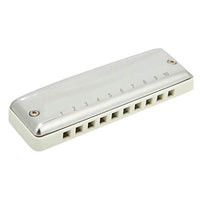 Not Easy to Oxidize and Rust EB Key Hole Mouthorgan for Professionals and Beginners for Harmonica Gift(White)