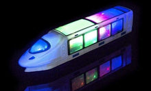 Load image into Gallery viewer, Chi Mercantile 3D See-Through Bump-and-Go Light Up Electric Train Toy with Music
