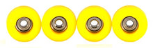 Load image into Gallery viewer, Teak Tuning CNC Polyurethane Fingerboard Bearing Wheels, Yellow - Set of 4 Wheels - Durable Material with a Hard Durometer
