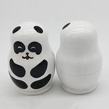 Load image into Gallery viewer, NUOBESTY Panda Nesting Dolls Wooden Russia Nesting Dolls Cute Panda Stuff Easter Egg Hand-Painted Crafts Toys Gift Home Decoration 5pcs
