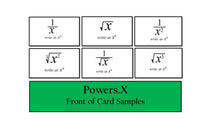 Load image into Gallery viewer, Math Wiz Flashcards Deck 26 Powers of X
