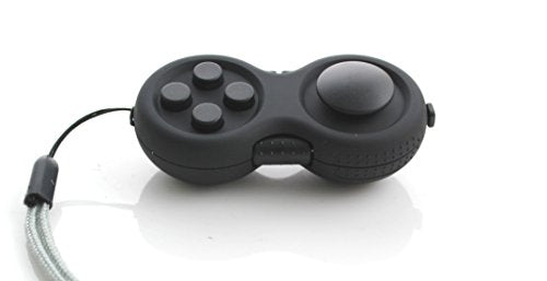 WeFidget Fidget Pad - 9 Fidget Features, Perfect For Skin Pickers, ADD, ADHD, Anxiety and Stress Relief, Black Edition