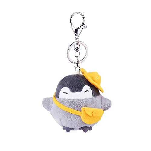 VICKYPOP Animal Plush Keychain Cute Penguin Stuffed Toy and Interesting Backpack Doll Pendant for Kids or Friends (Penguin-Yellow)