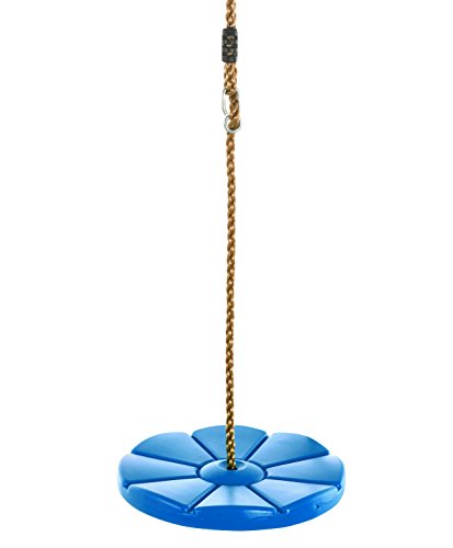 Swingan Fully Assembled Cool Disc Swing with Adjustable Rope, Blue