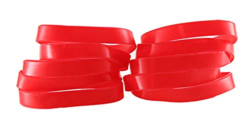 10 Pcs Red Silicone blank Wristband powerful Rubber Bracelets good luck gift