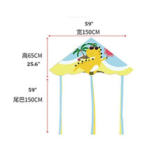 Load image into Gallery viewer, ZANZAN Yellow Holiday Dinosaur Kite with Kite String and Kite Reel for Adults and Kids,Extremely Easy to Fly Kite for Beach Trip (Color : 300M LINE)
