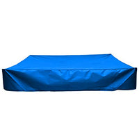 Cabilock Sandbox Cover Square Cover for Sand and Toys Away from Dust and Rain Sandbox Canopy with Drawstring Sandpit Pool Cover (Blue 150x150cm)