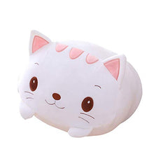 Load image into Gallery viewer, AIXINI 23.6 inch Cute White Cat Plush Stuffed Animal Cylindrical Body Pillow,Super Soft Cartoon Hugging Toy Gifts for Bedding, Kids Sleeping Kawaii Pillow
