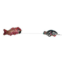 Load image into Gallery viewer, Inzopo Vintage Iron Sheet Wind-up Big Fish Eating Small Fish Collectable Tin Toy

