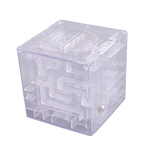 ZNZN Piggy Bank Maze Piggy Bank Acrylic Board Money Jar Creative Storage Tank The Perfect Puzzle Game for Children and Adults (Clear) Money Banks