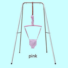 Load image into Gallery viewer, Shiker Baby Door Jumper, Length Adjustable Baby Hanging Swing Jump Bouncer, Portable Foldable Stand Scientific Saddle, Pink
