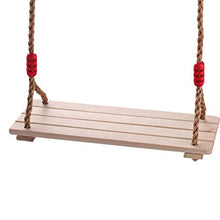 Load image into Gallery viewer, LIOOBO Wooden Hanging Swing Indoor Outdoor Swing Seat Hanging Rope Swing for Kids Adults
