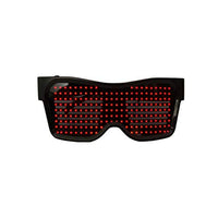 NUOBESTY LED Flash Glasses Glow in The Dark Eyeglasses Light Up Flashing Eyewear Novelty Shutter Shades Glasses for Party Bar Nightclubs (Red)