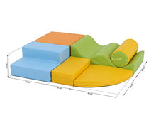 Load image into Gallery viewer, IGLU Soft Play Forms Climb and Crawl, Playground for Kids Light Colors + Antislip - 6 Forms
