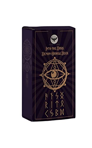 Into The Dark Demon Oracle Deck - Occult Tarot Cards with 72 Goetic Demons - Goetia Archetype Cards Ideal for Shadow Working, Divination & Guidance - 80 Full-Color Matte Cards