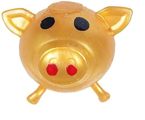 HAVAJ 5cm Venting Toy Pig Shape, Stress Relief Smash Vent Decompression Toy Colorful Splat Pig Ball, Stress Relief for ADHD, OCD, Autism, and Anxiety Disorder,Color Random Send (1pcs)