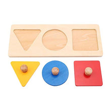 Load image into Gallery viewer, 3 Colors Panel Insets Baby Geometric Toy, Wooden Baby Early Toys, Play for Children Educational Toy for Baby(Three-Color Panel)
