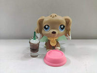 Littlest Pet Shop LPS Cocker Spaniel Dog Toy Blue Eye with 4pcs Accessories
