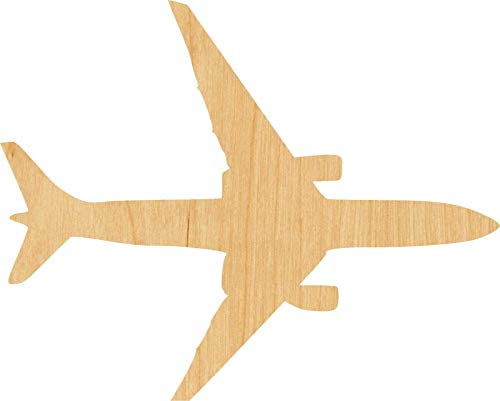 Toyensnow - Jet Airplane Laser Cut Out Wood Shape Craft - Woodcraft (Thickness: 1/4